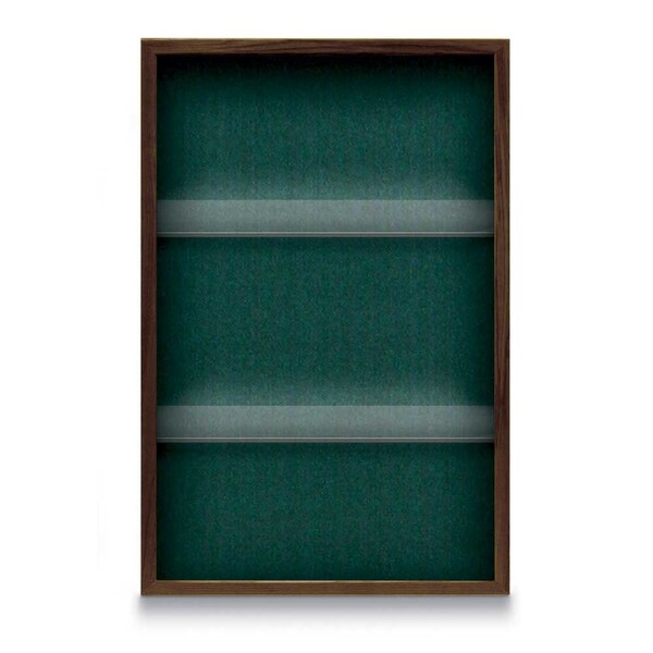 Outdoor Enclosed Combo Board, 48"x36", Satin Frame/Black Porc & Pearl